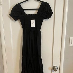 NWT OPT Puff Sleeved Tiered Maxi Dress - S